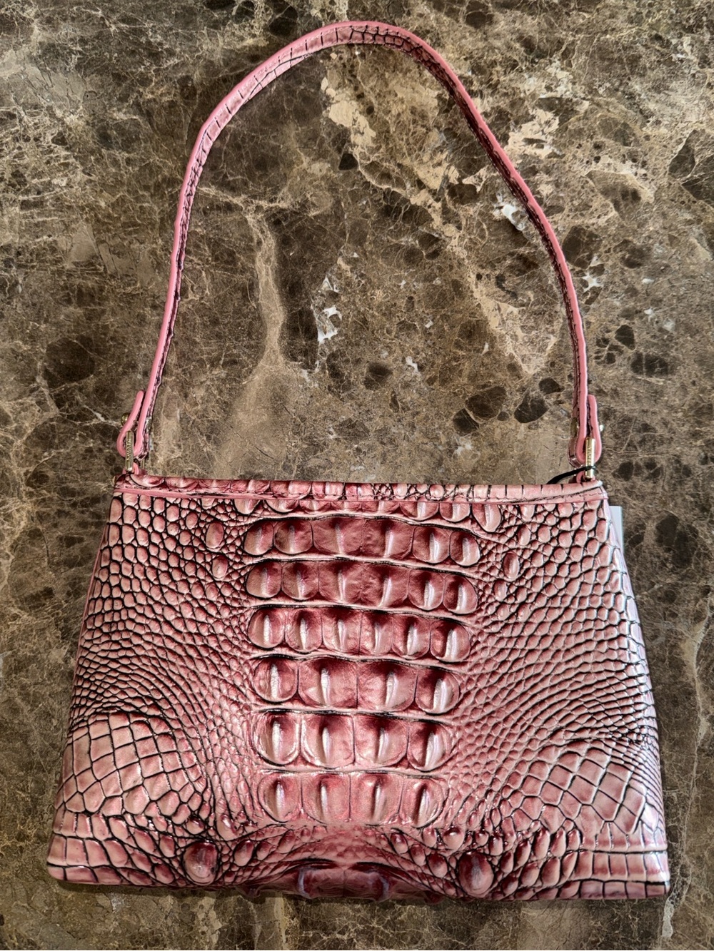 Brahmin Lorelei Dusty Pink Melbourne Genuine Leather Shoulder Bag, NWT - Picture 2 of 10